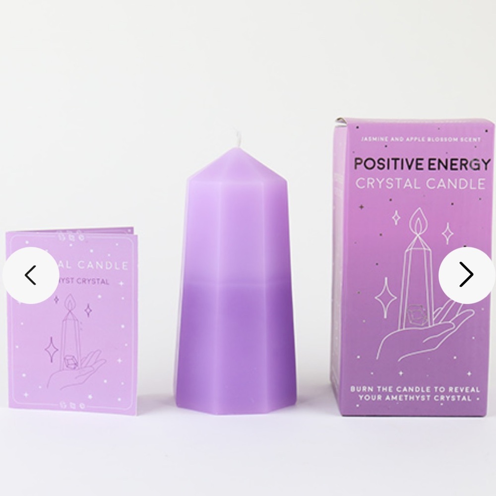 Positive Energy Crystal Candle NWOT